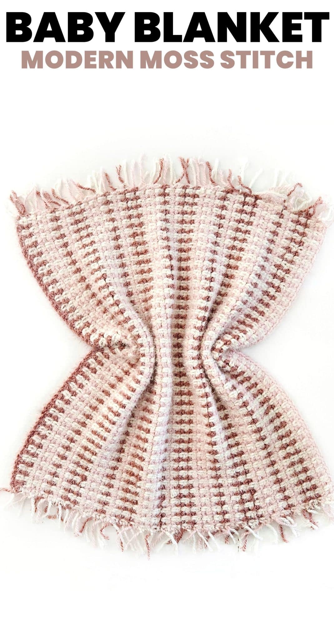 moss stitch baby blanket crochet
