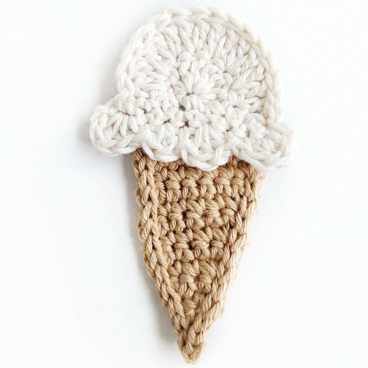 Image for Crochet Ice Cream Cone Applique