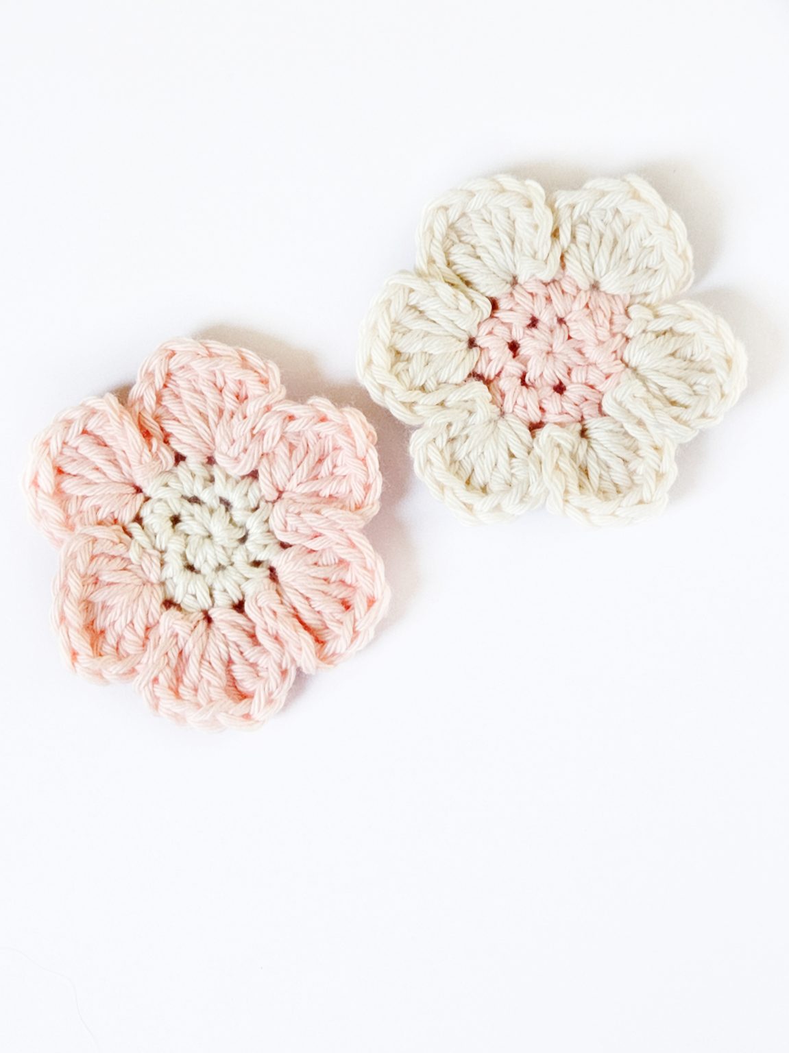 6 Petal Crochet Flower Applique Easy Crochet Patterns