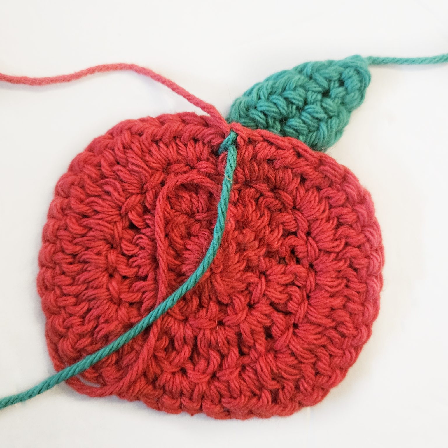 Apple Crochet Coaster Pattern for Fall Easy Crochet Patterns