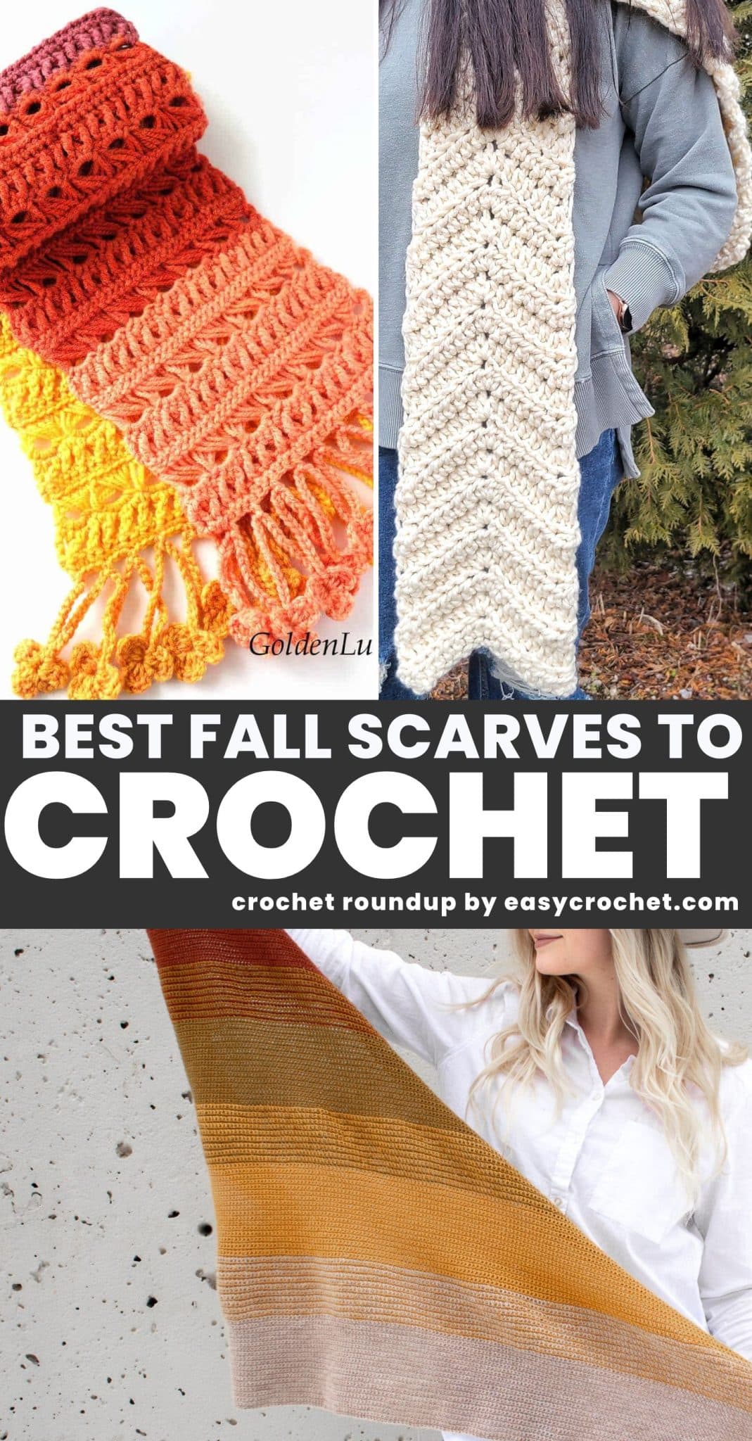 Elegant Scarf Crochet Pattern - Orange Blossom