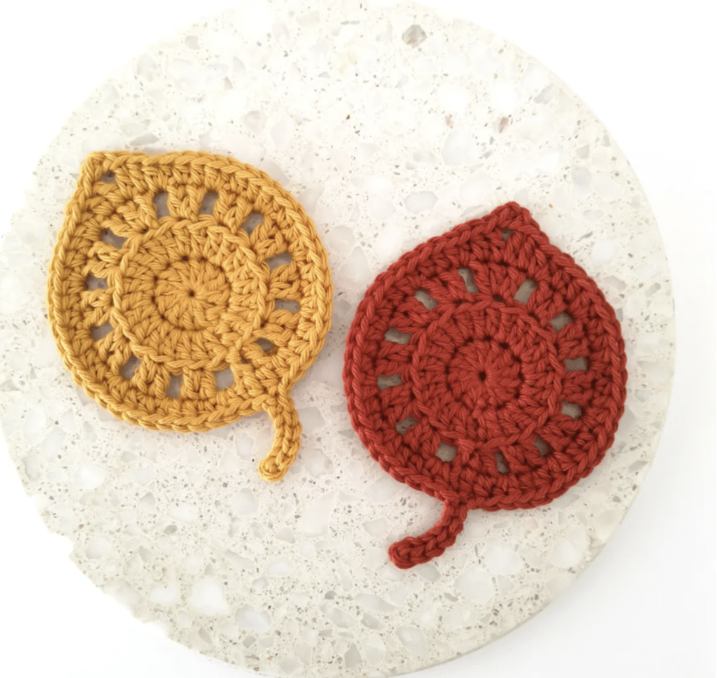 Autumn Table Cover & Leaf Coaster Set - Simple Things Crochet