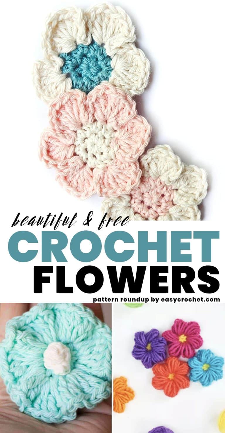 14 Free and Easy Crochet Flower Patterns For All Seasons - Easy Crochet ...