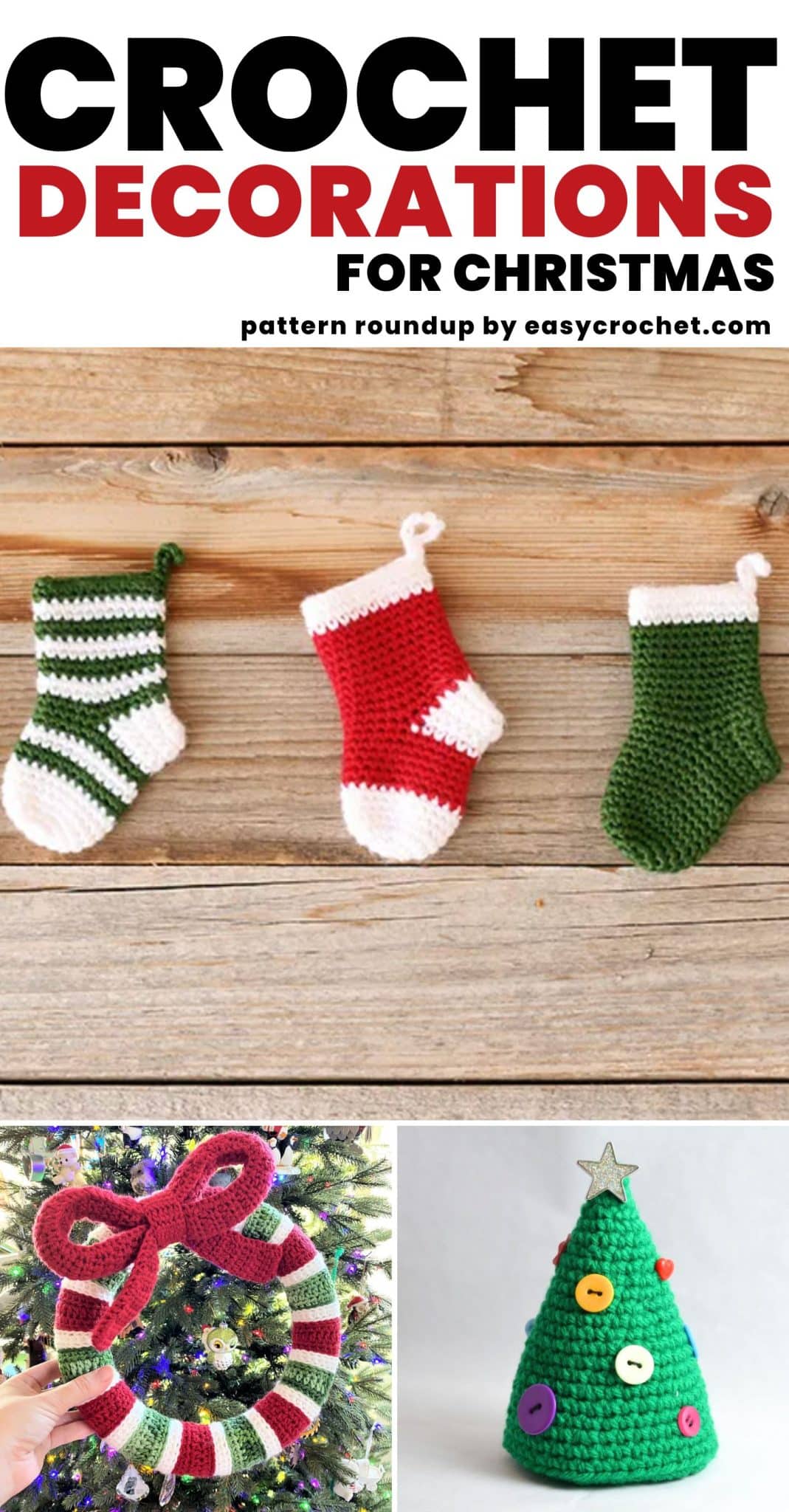 Best Crochet Christmas Stocking Easy Free Pattern - OkieGirlBling