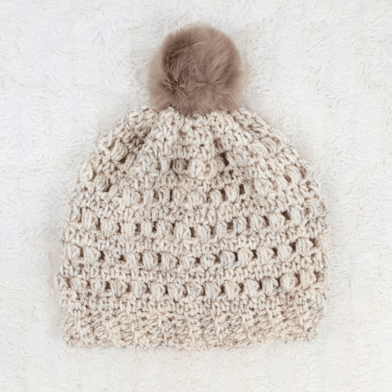 Chunky Crochet Pom Pom Beanie Hat, Bobble Hat In Sizes Newborn up to Adult  in Various Colours