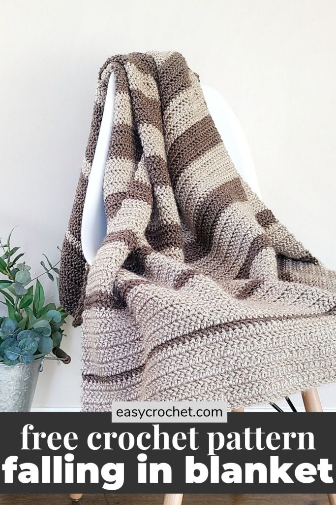 Falling In Striped Crochet Blanket Pattern - Easy Crochet Patterns