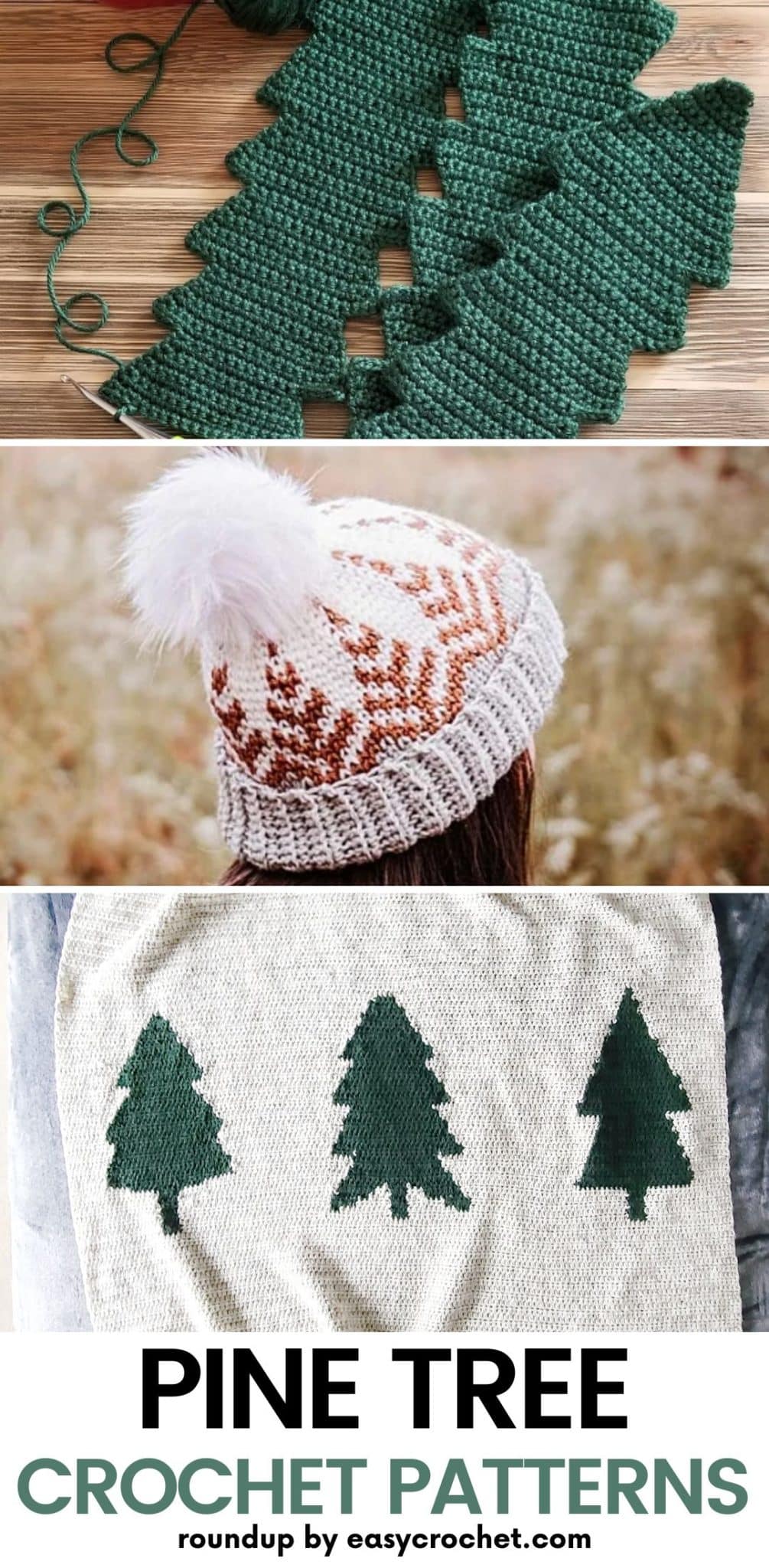 collection of free pine tree crochet patterns 