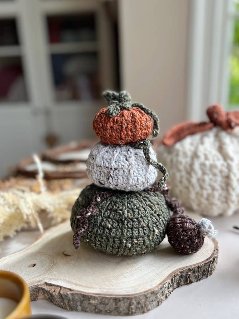 Tweed Stacking Pumpkins