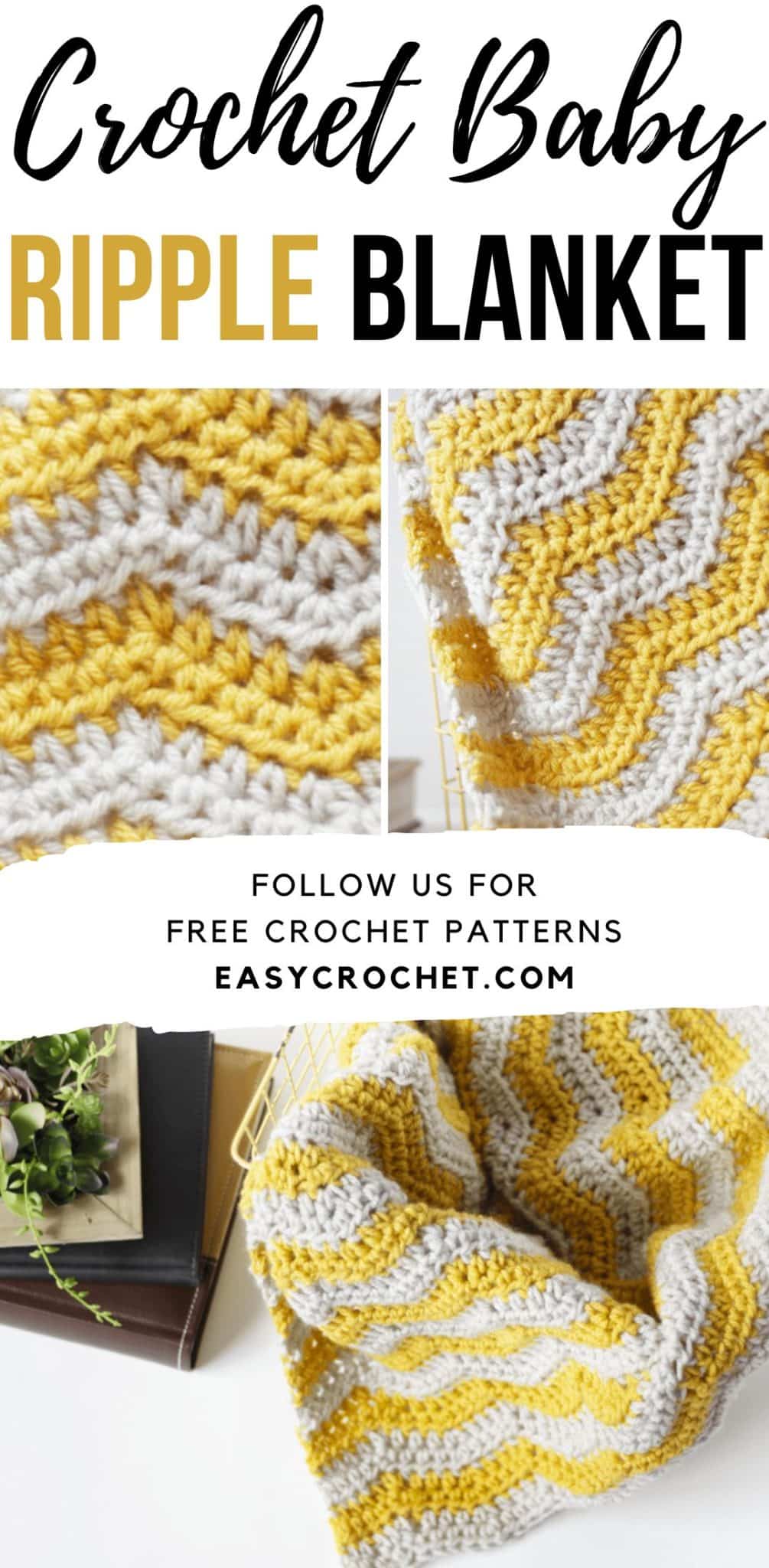 crochet ripple baby blanket pattern