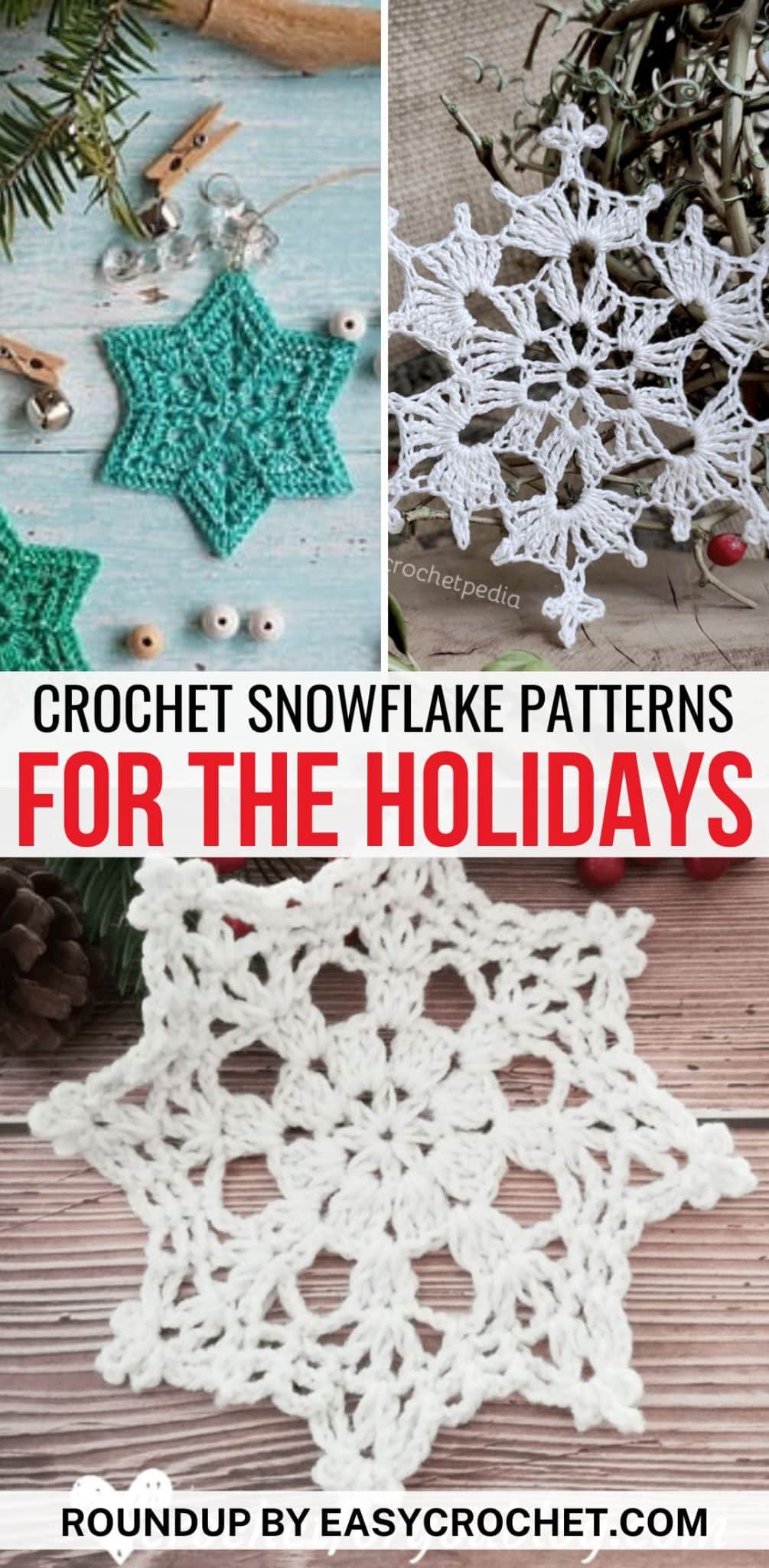 crochet snowflake patterns that are all free patterns