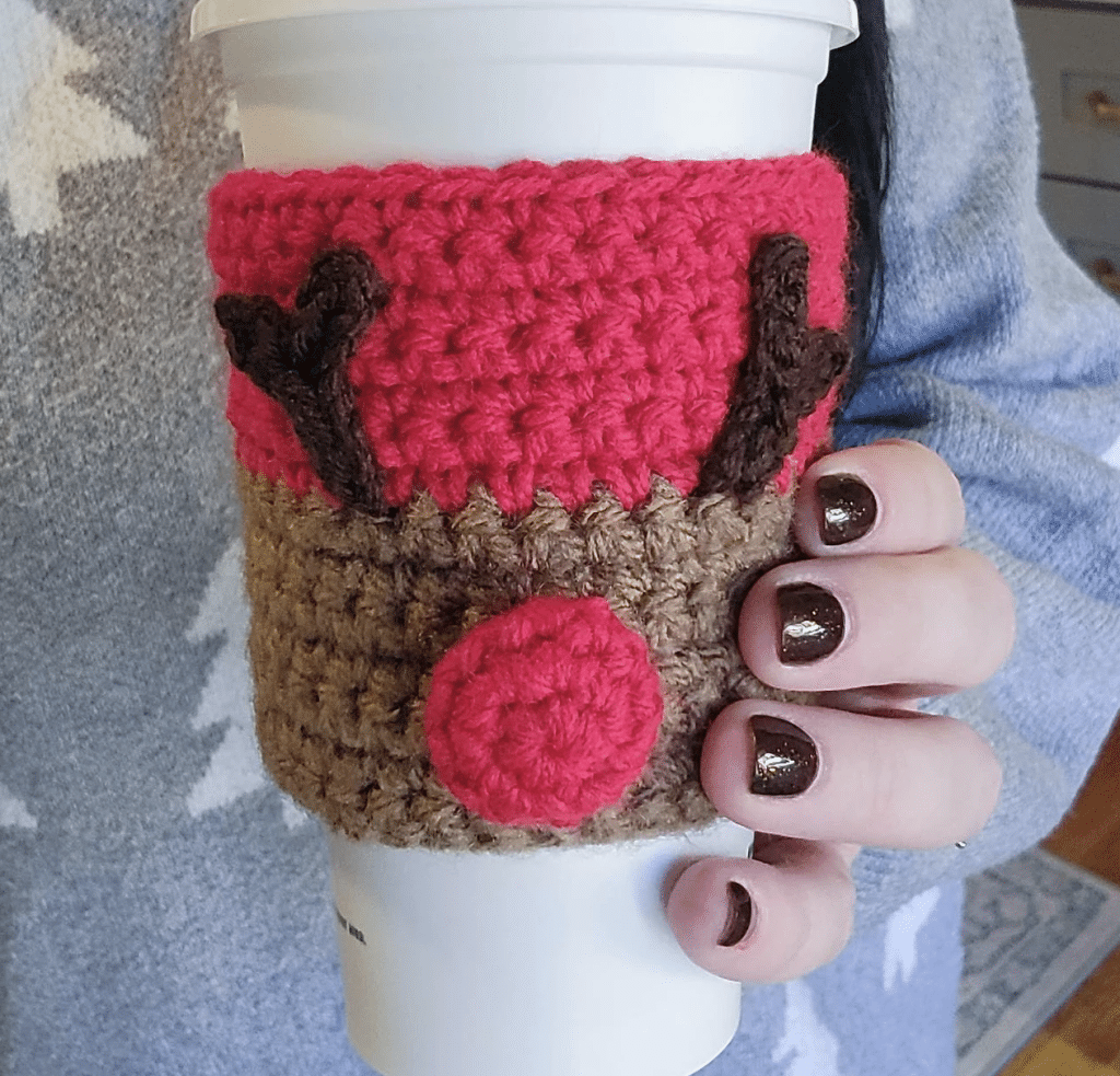 Quick Coffee Cup Cozy Sleeve Free Crochet Pattern - OkieGirlBling'n'Things