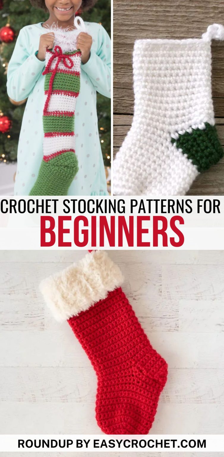 4 Easy Crochet Christmas Stocking Patterns for Beginners Easy Crochet Patterns