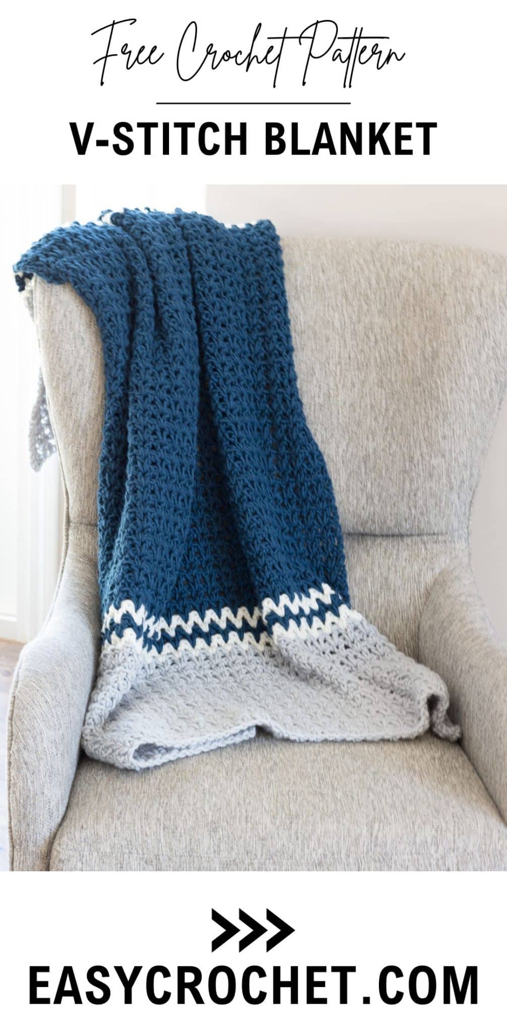 Bernat Relaxing V-Stitch Crochet Blanket​