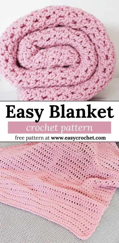 Free and Easy Crochet Blanket Pattern - Easy Crochet Pattern for Beginners