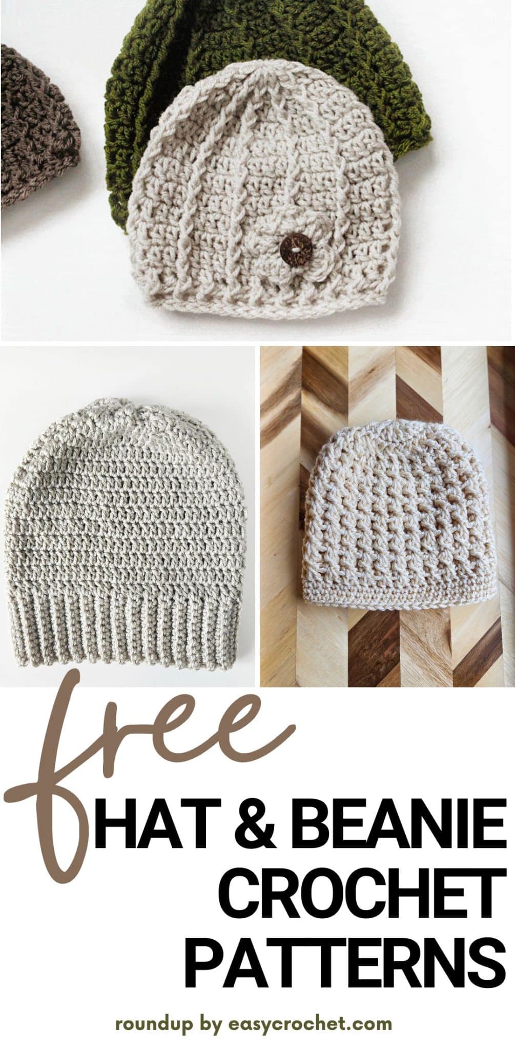 42 free crochet hat patterns, toboggan patterns, beanie patterns 