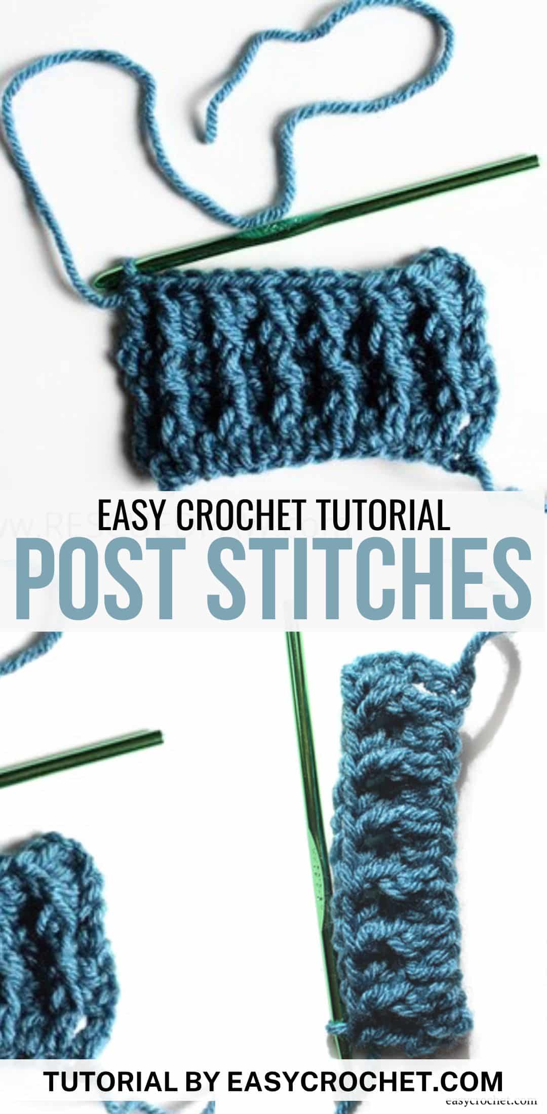 crochet post stitches front and back