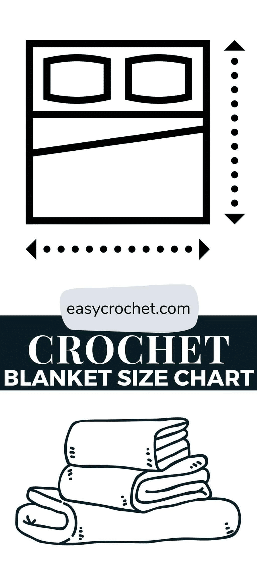 Crochet blanket size chart free