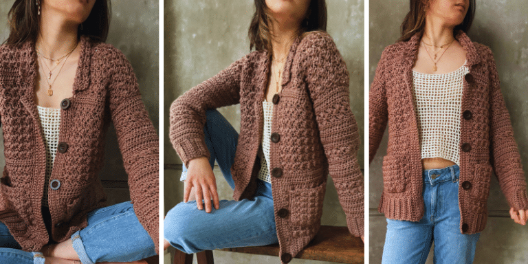 The Buttoned Crochet Grandpa Coat Cardigan