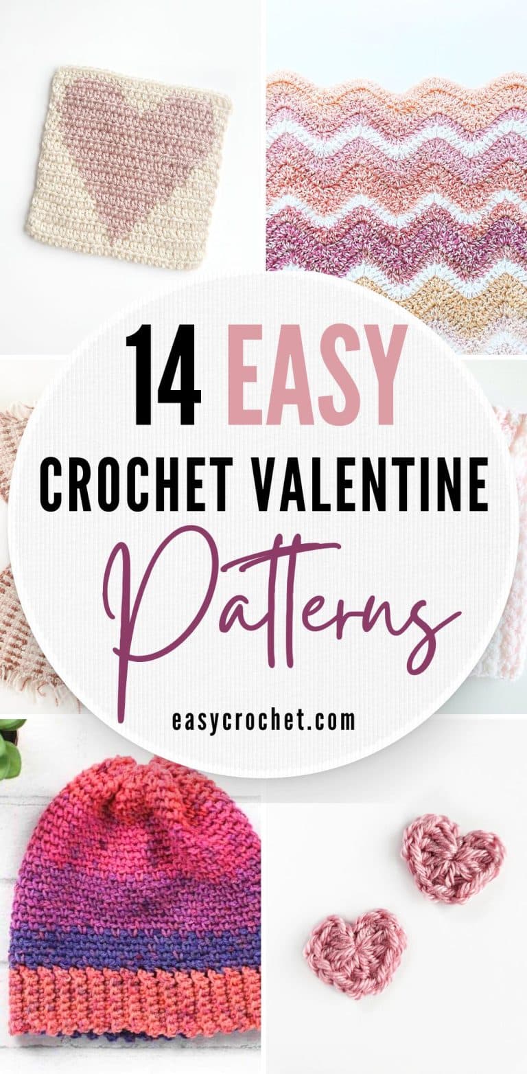 14 Beginner Free Crochet Patterns for Valentine’s Day