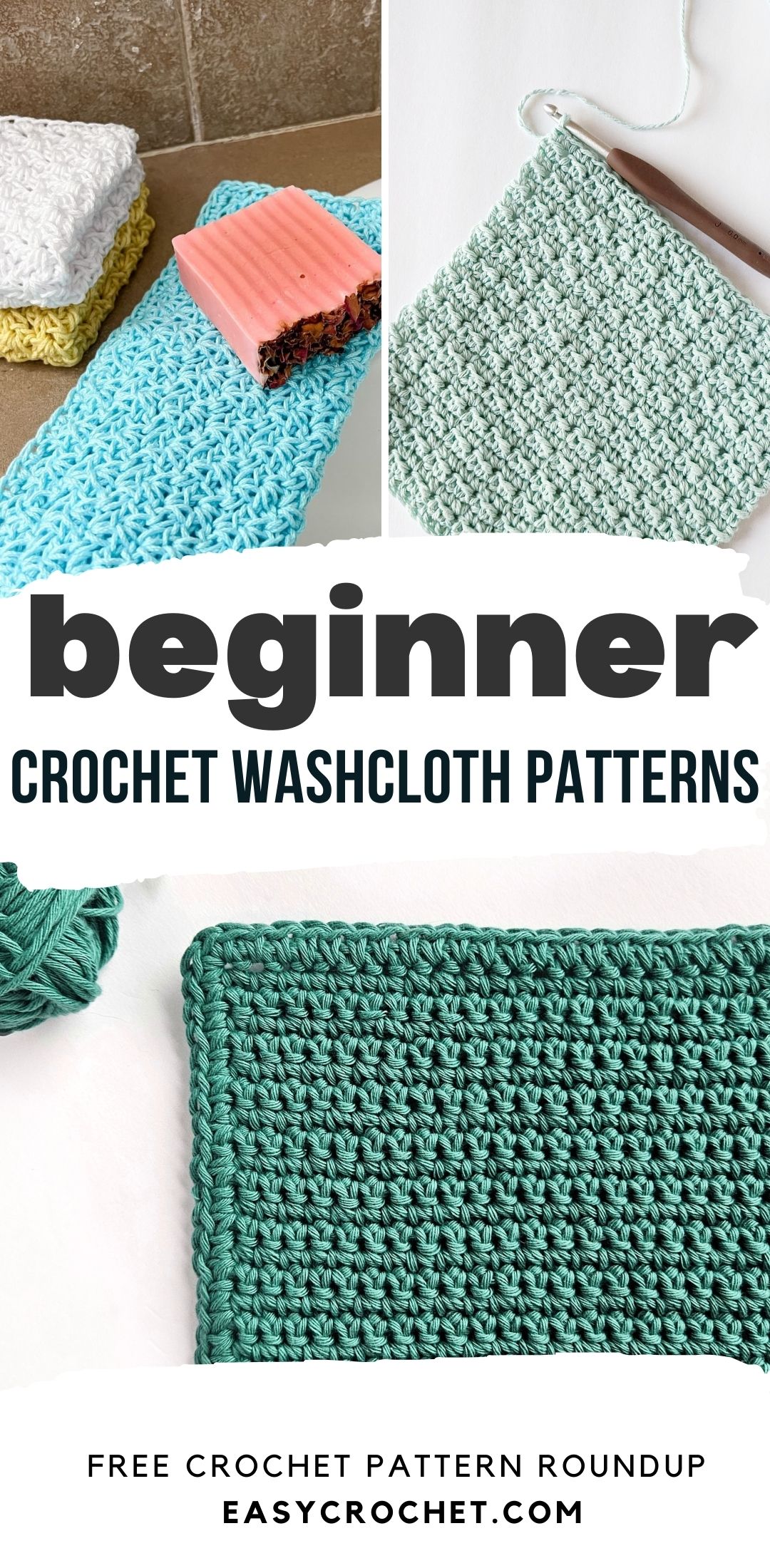 crochet washcloth patterns for beginners 