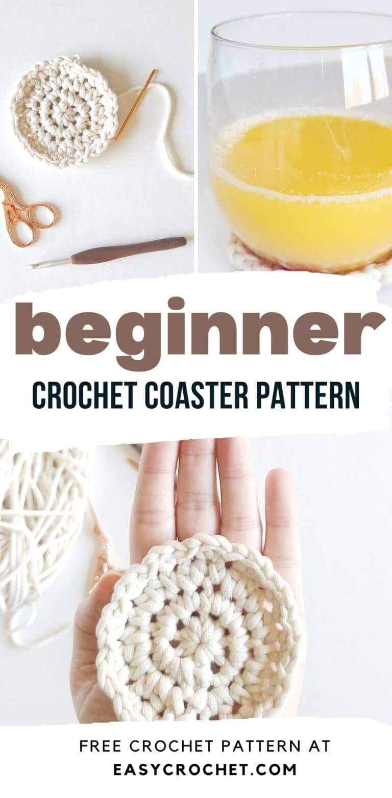 Easy Beginner Crochet Coaster Pattern - Easy Crochet Patterns