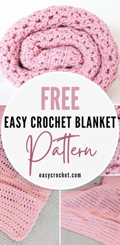 Free and Easy Crochet Blanket Pattern - Easy Crochet Pattern for Beginners