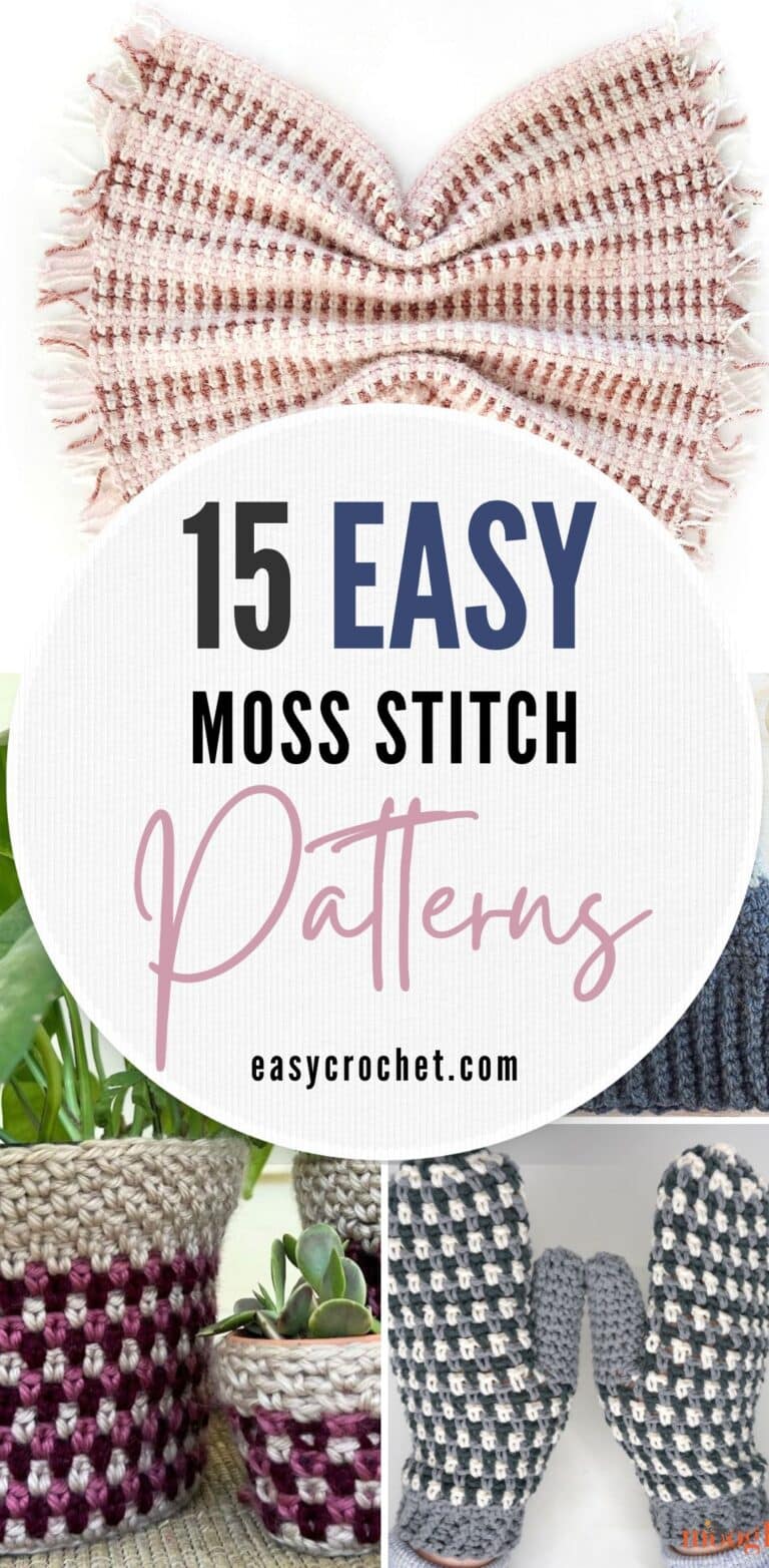15 Free and Easy Moss Stitch Crochet Patterns