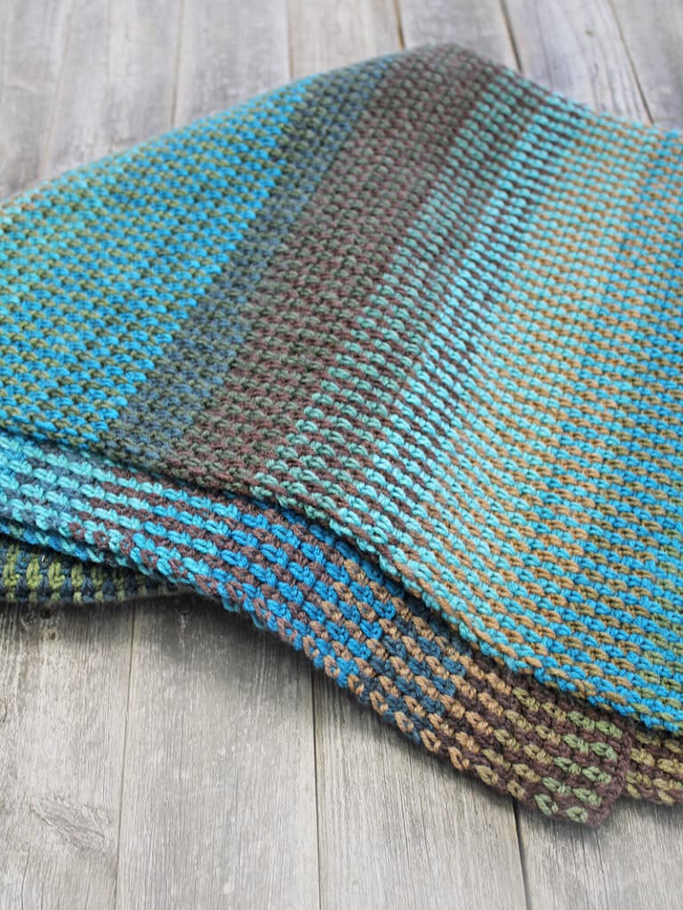 Woodland Linen Stitch Crochet Blanket