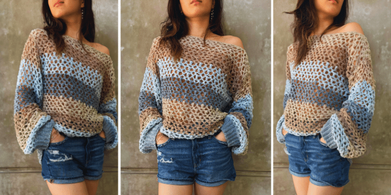 Nusa Mesh Net Crochet Sweater