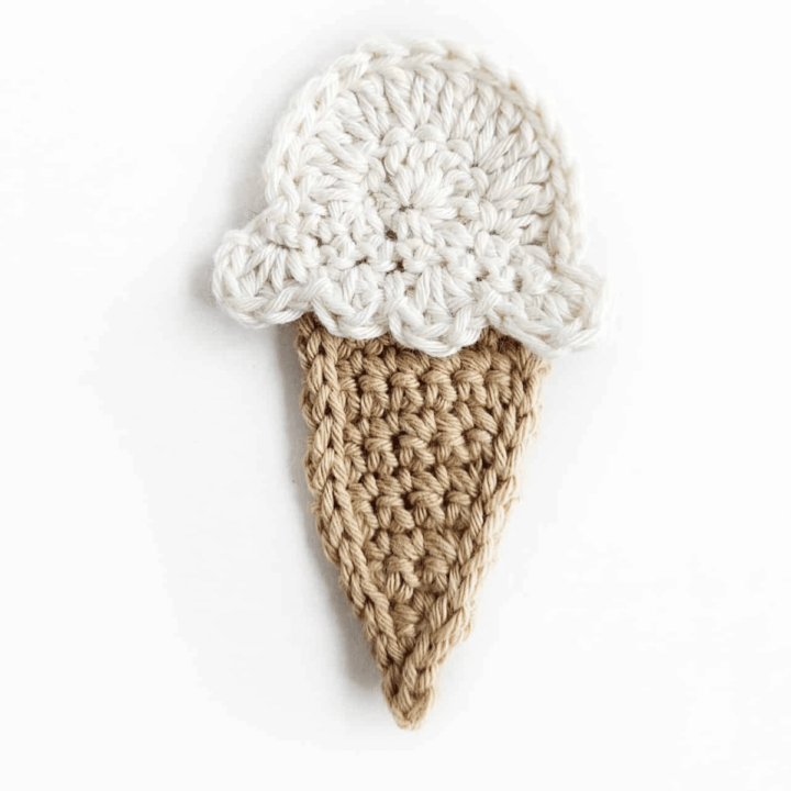 Image for Crochet Ice Cream Cone Applique