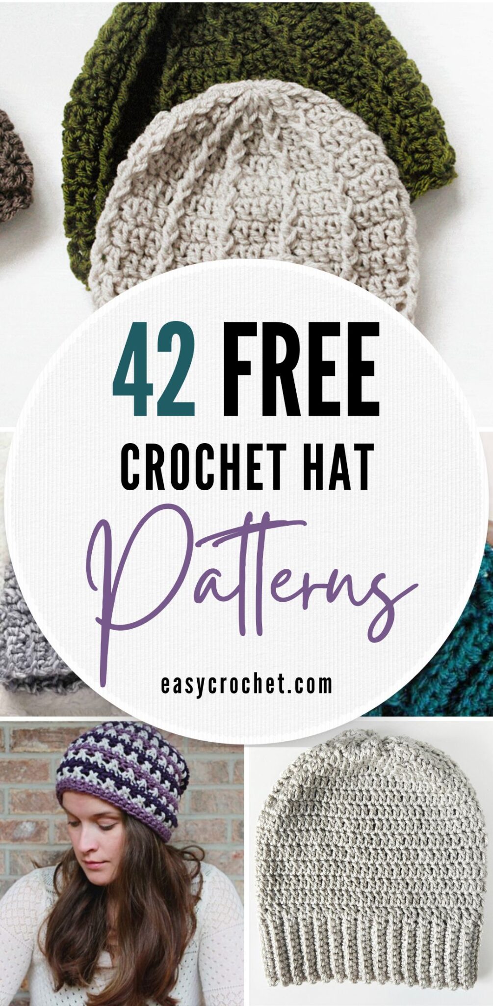 42 Free Patterns for Crochet Hats and Beanies - Easy Crochet Patterns