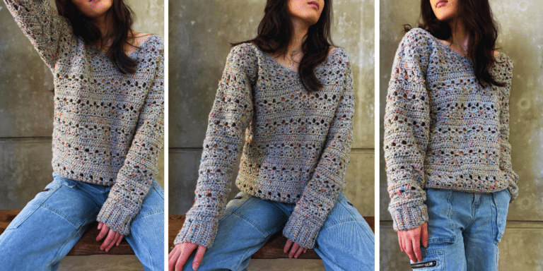 Oversized Easy Chunky Crochet Sweater