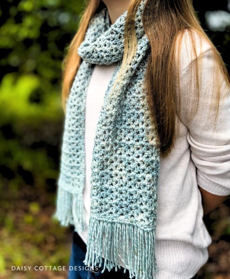 Morning Mist Crochet Scarf