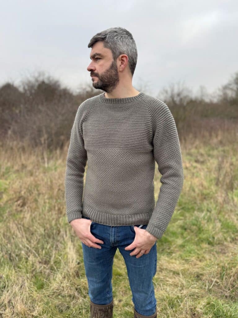 Herringbone Moss Adult Sweater
