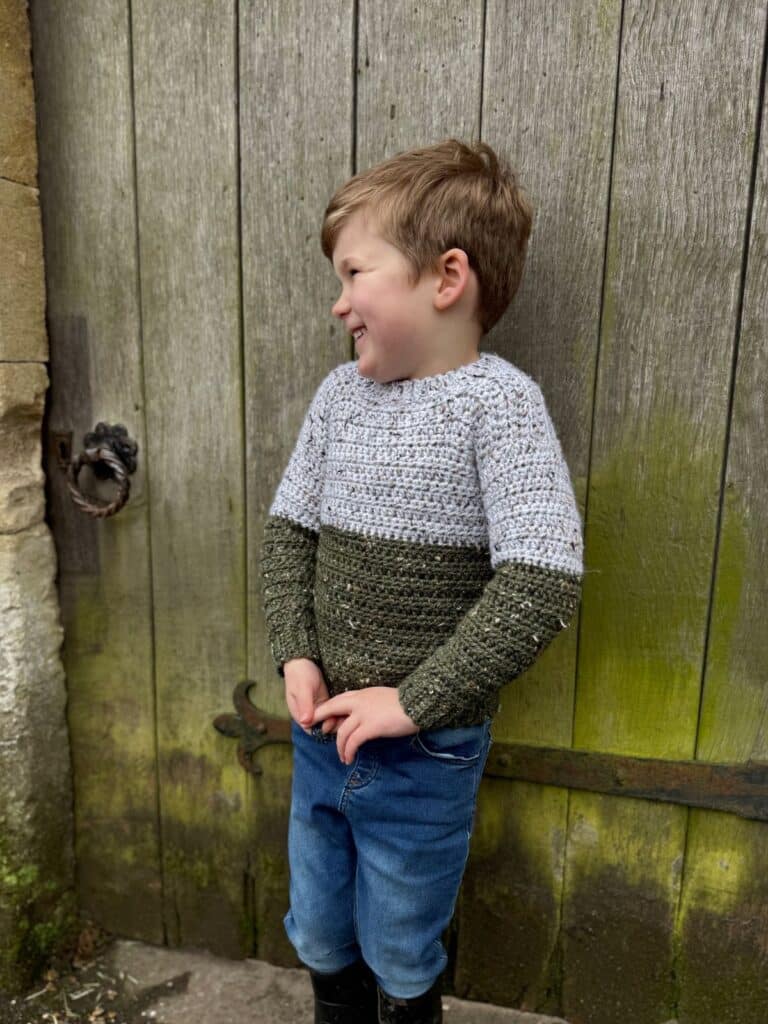 Easy Tweedy Child Sweater