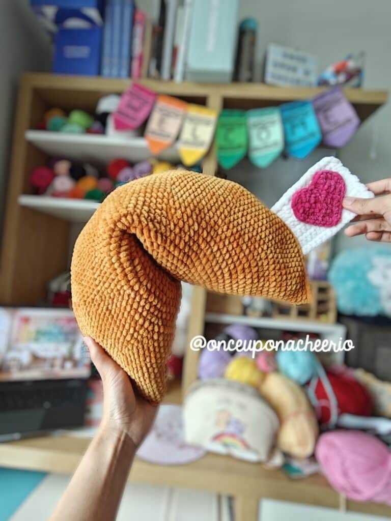 Giant Crochet Fortune Cookie