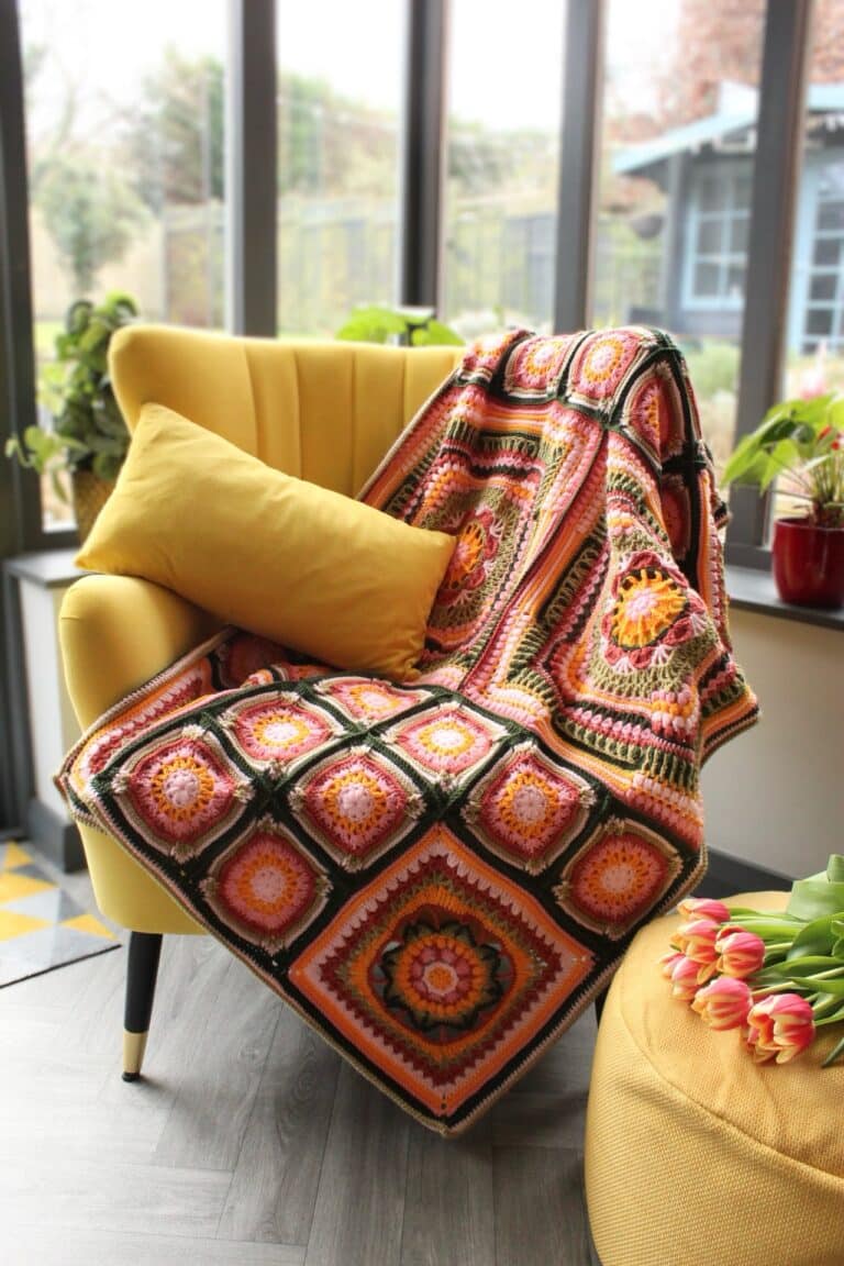 Floral Bloom Crochet Blanket