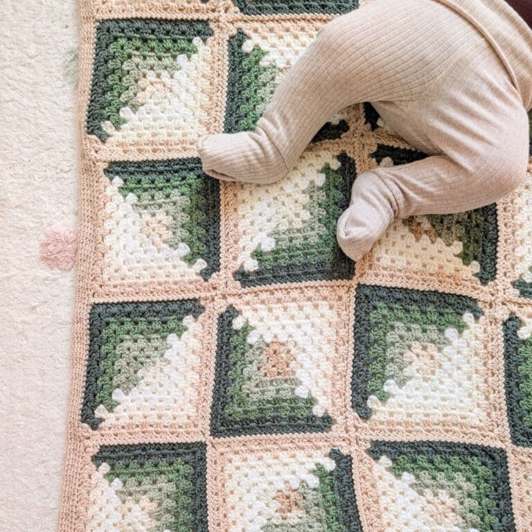 Log Cabin Baby Blanket