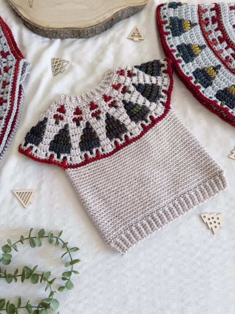 Twinkling Trees Baby Sweater